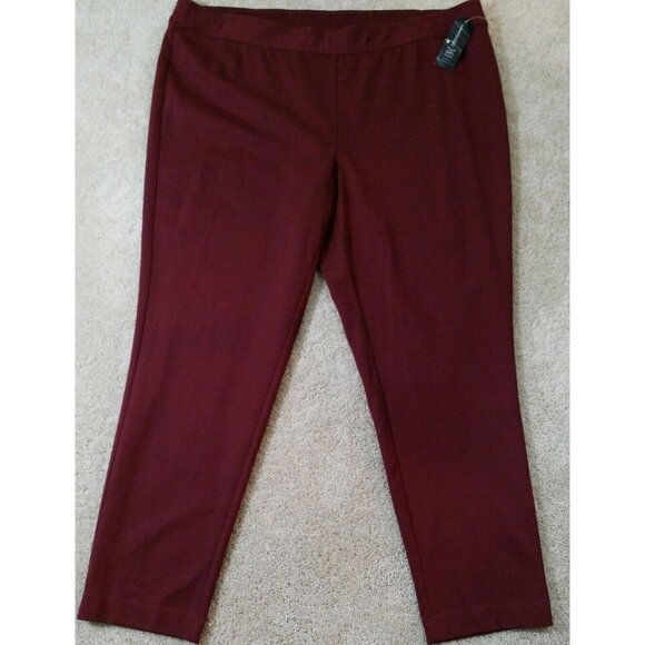 INC International Concepts Woman ~Plus Size 24W~ Spice Berry Pants NWT $59.50 - Picture 1 of 7